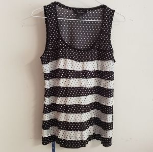 White House Black Market scoop neck ruffled tank